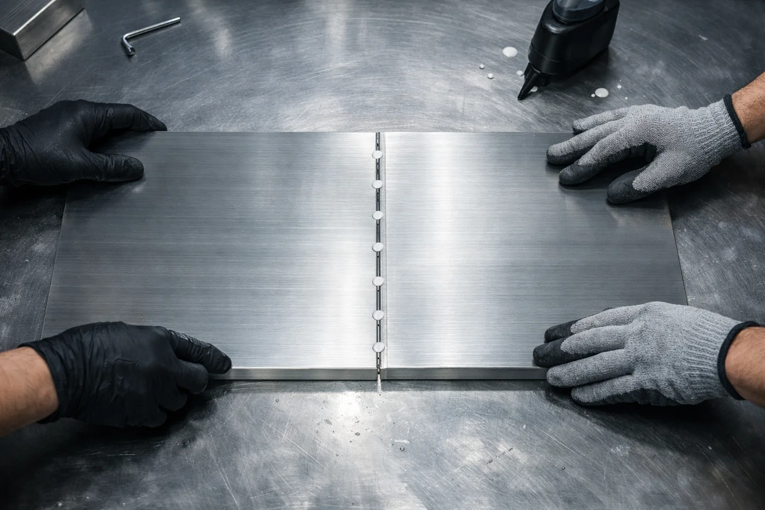 A detailed look at an industrial operation using delay cure UV adhesives to position and bond metal substrates before UV curing for high strength.