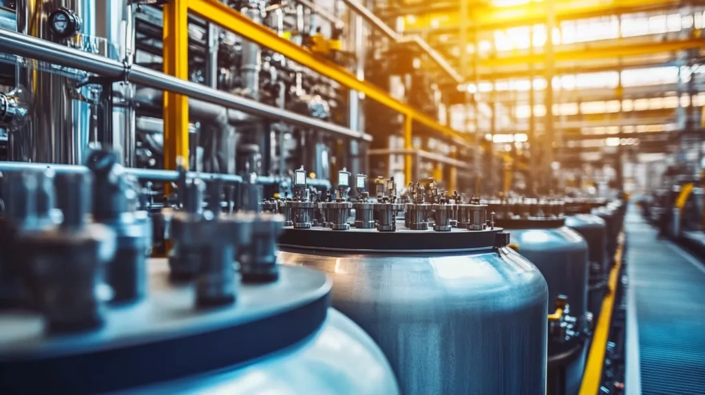 Industrial adhesive manufacturing with large-scale equipment