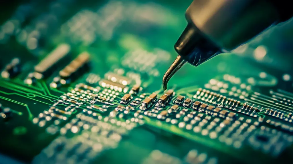 Application of fast-bonding adhesive in electronics production