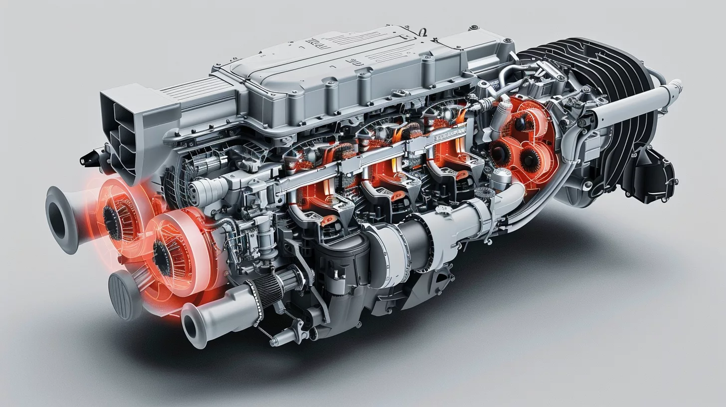 Diagram showing where heat resistant adhesives are needed in a car engine