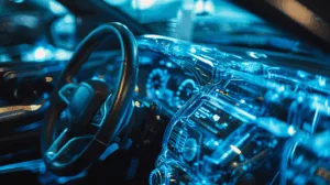 Cyanoacrylate bonding plastic and metal in a dashboard assembly