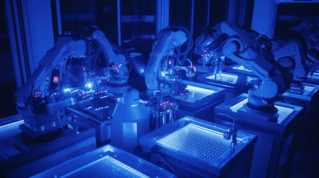 UV adhesive curing in an electronics manufacturing facility
